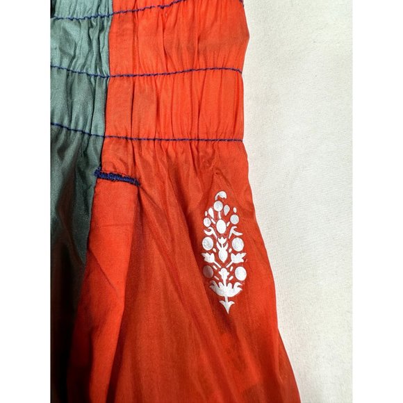 NWOT Tags‎ Free People Movement End Zone Pants size medium Blue/Orange - Picture 4 of 9